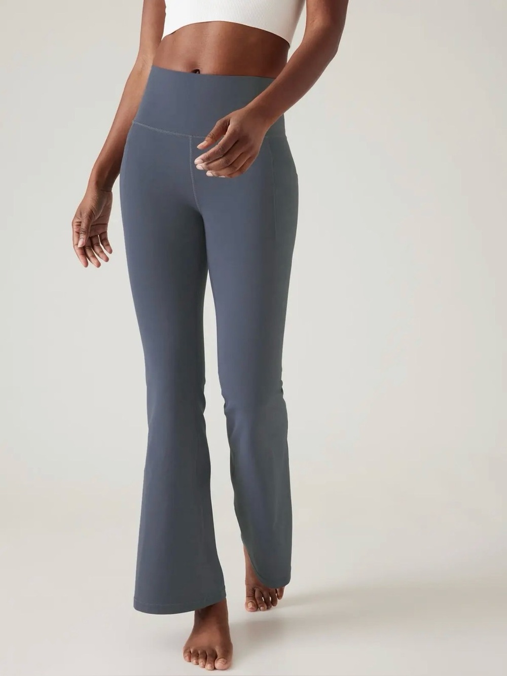 Athleta Salutation Stash Flare Pant in Blue